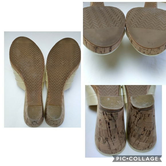 Nickels 'Mars Cream' WEDGE SLIDE Sandals 8.5 - Picture 10 of 13